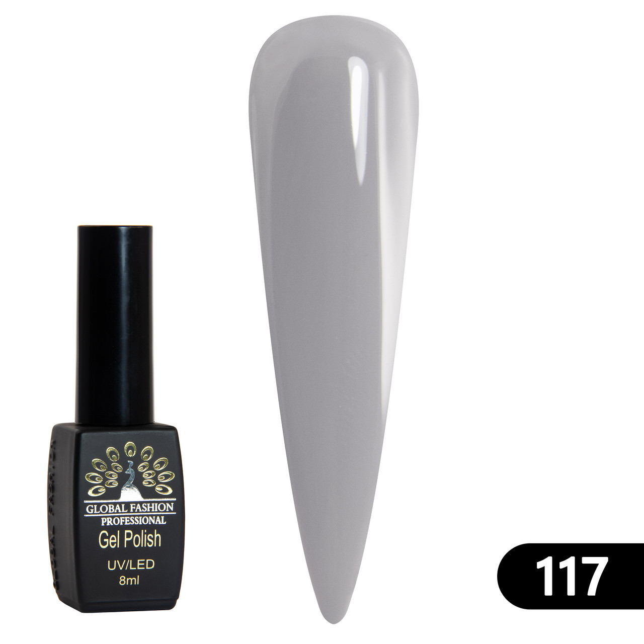 Гель-лак Global Fashion BLACK ELITE 117, 8 мл