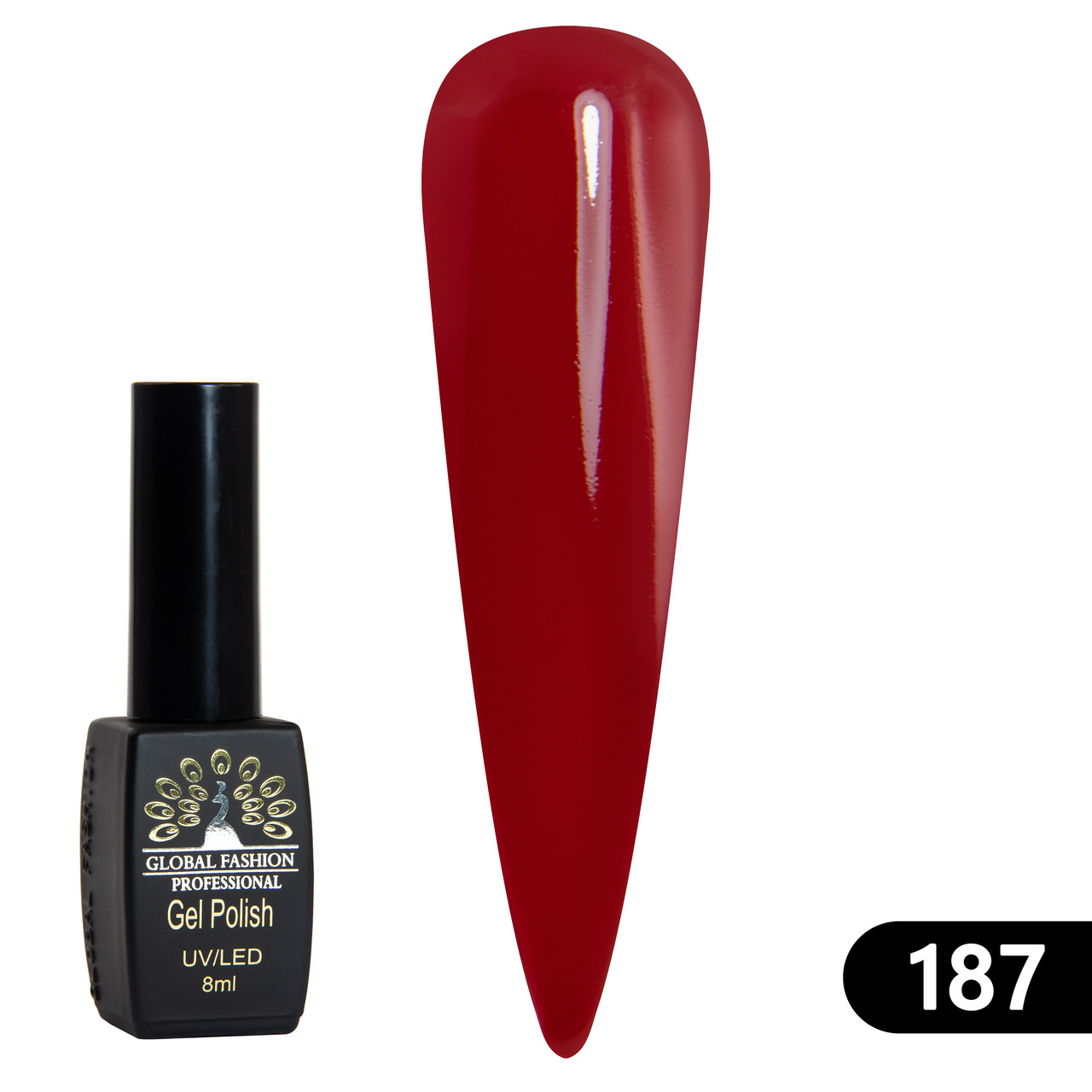 Гель-лак Global Fashion BLACK ELITE 187, 8 мл