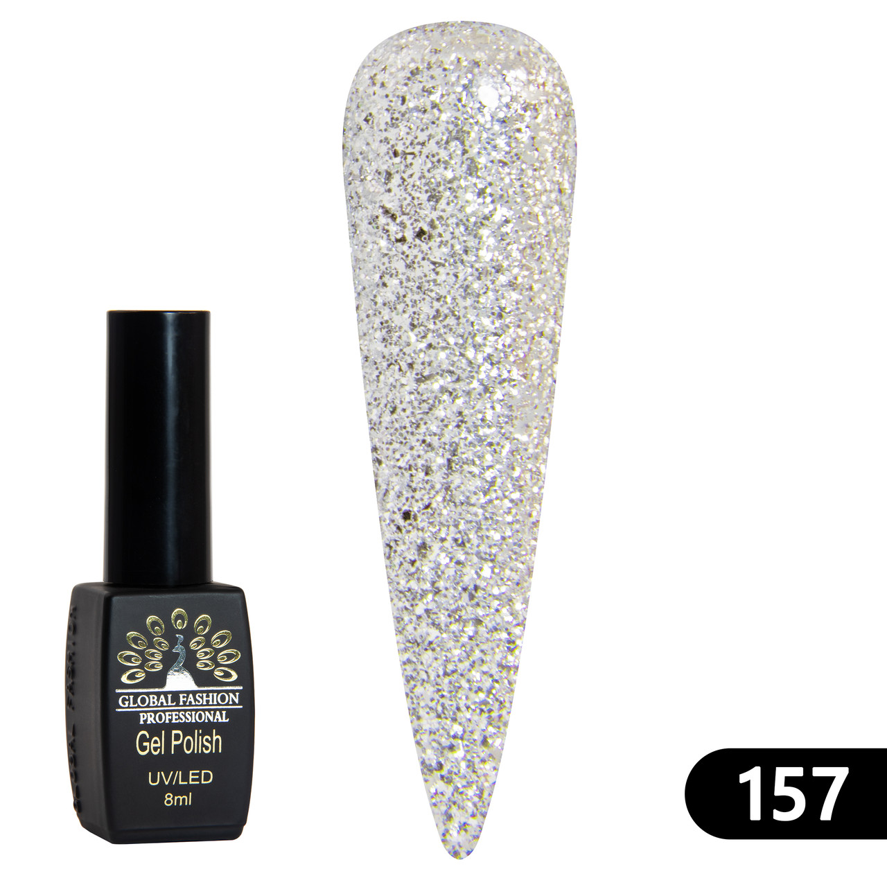 Гель-лак Global Fashion BLACK ELITE 157, 8 мл