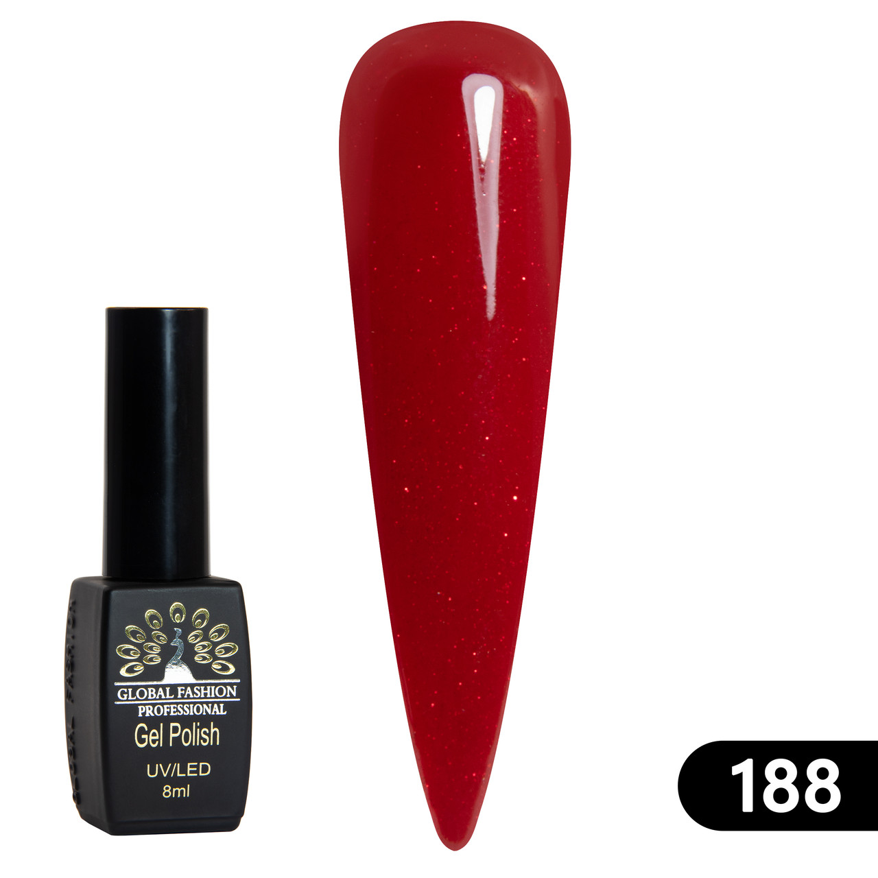 Гель-лак Global Fashion BLACK ELITE 188, 8 мл