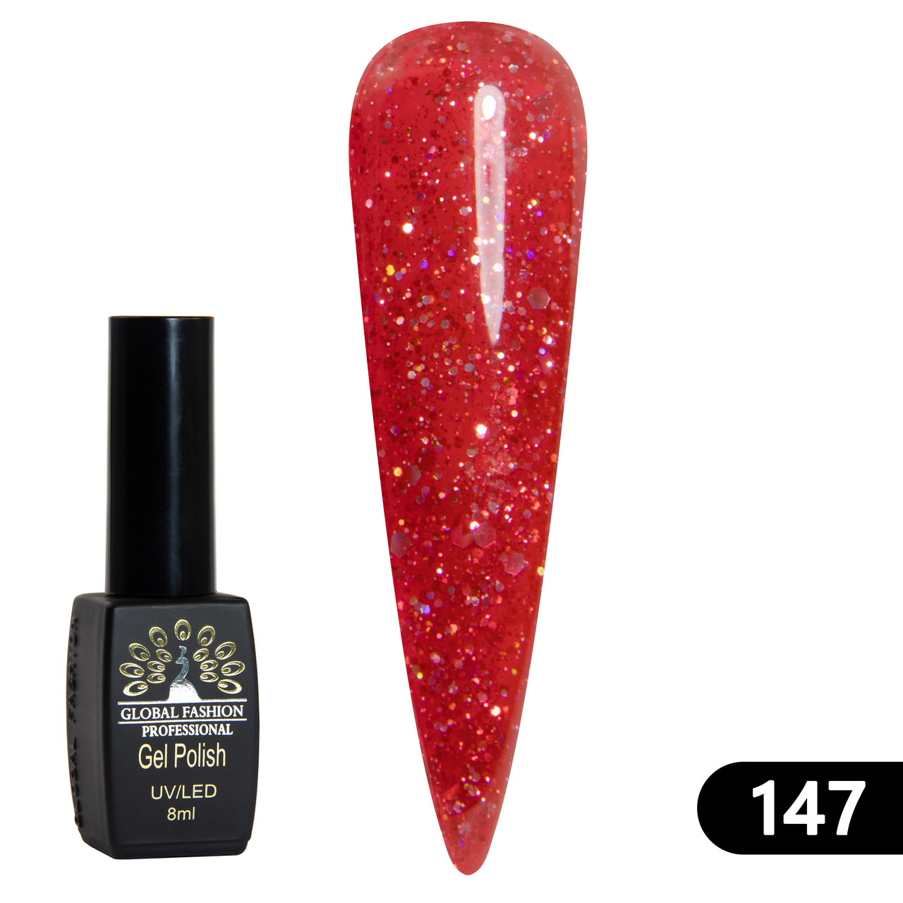 Гель-лак Global Fashion BLACK ELITE 147, 8 мл