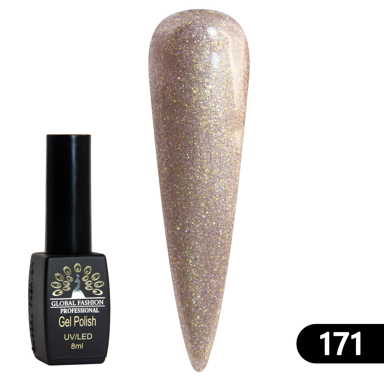 Гель-лак Global Fashion BLACK ELITE 171, 8 мл