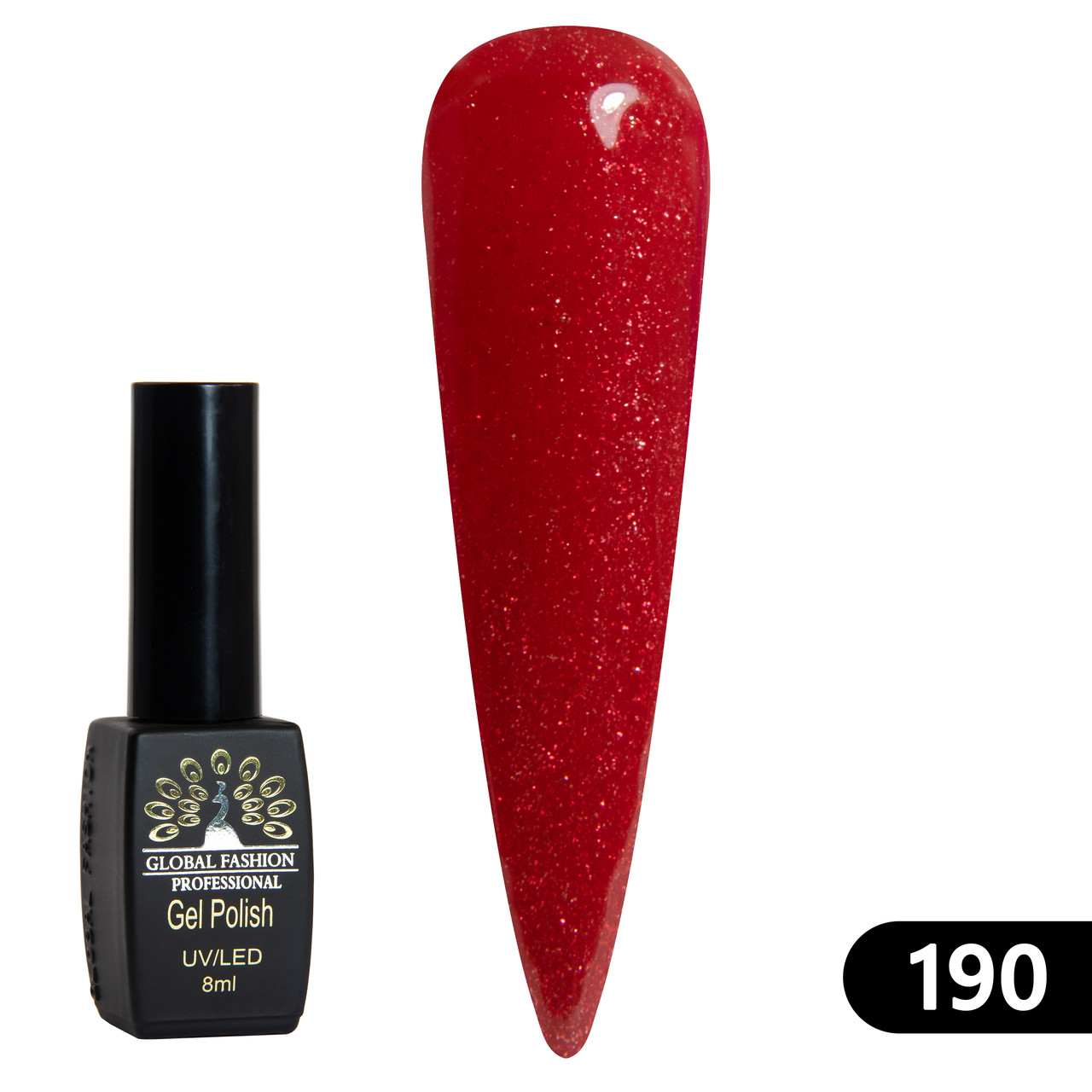 Гель-лак Global Fashion BLACK ELITE 190, 8 мл