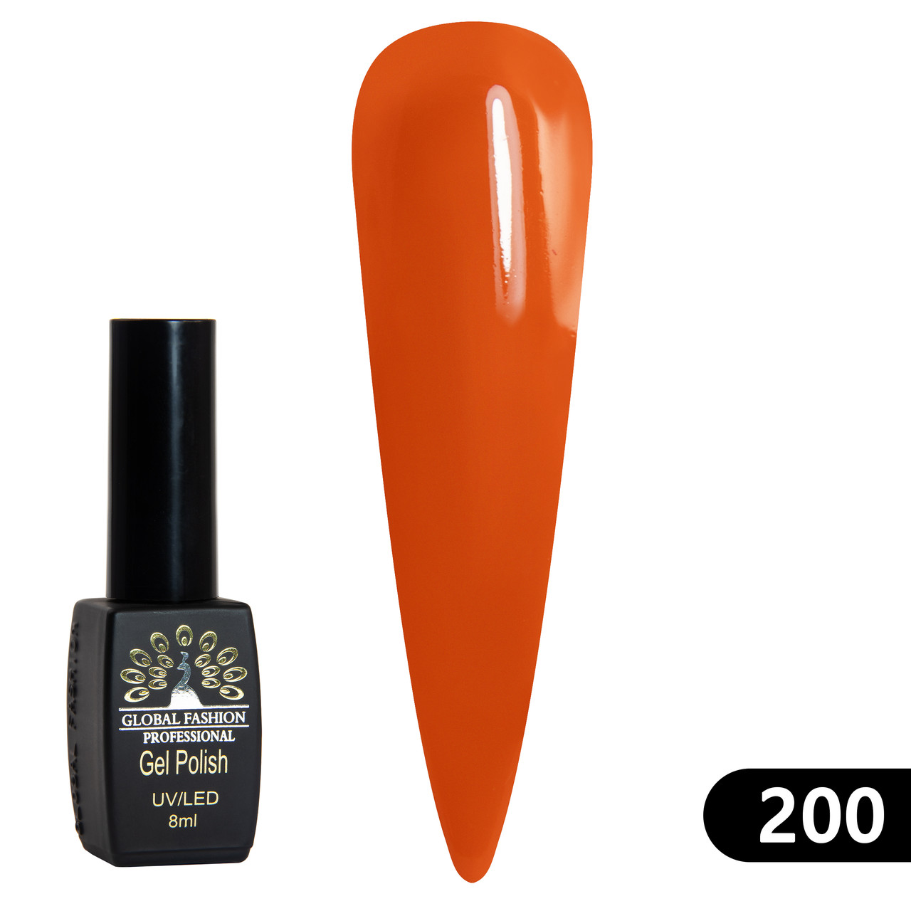 Гель-лак Global Fashion BLACK ELITE 200, 8 мл