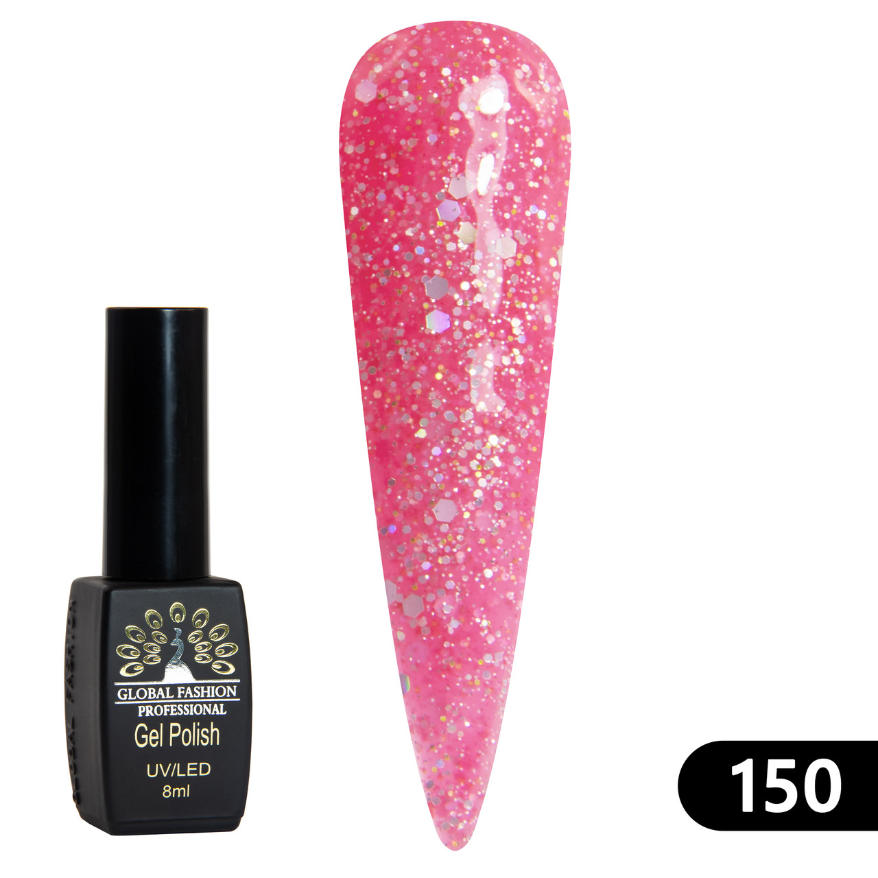 Гель-лак Global Fashion BLACK ELITE 150, 8 мл