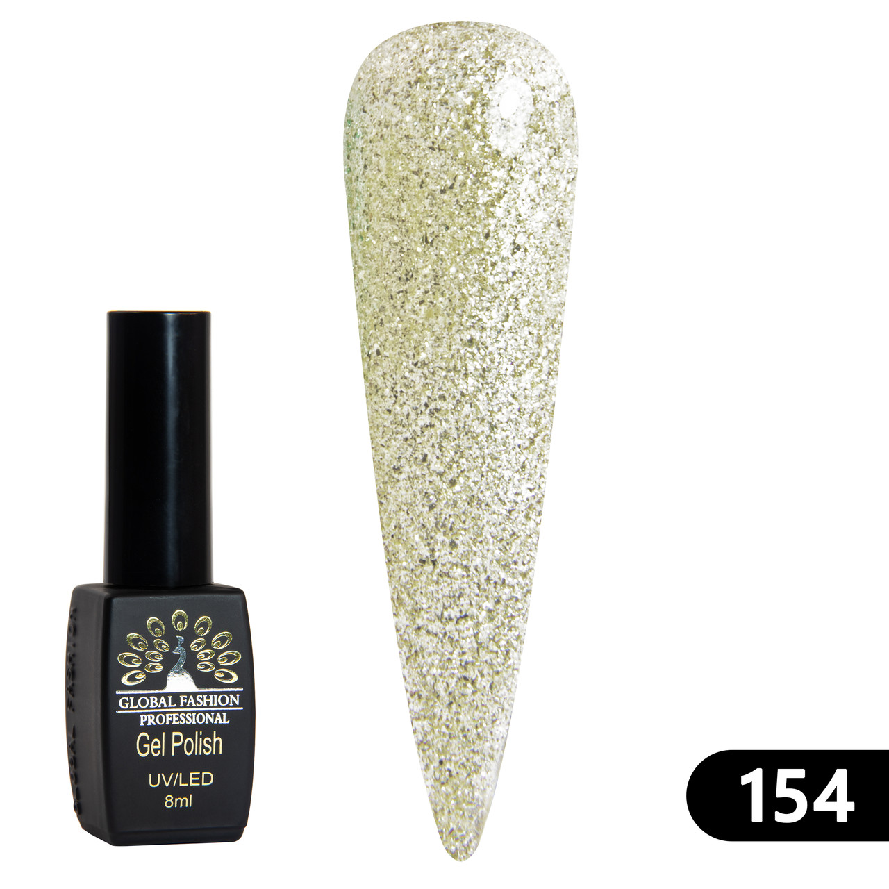 Гель-лак Global Fashion BLACK ELITE 154, 8 мл
