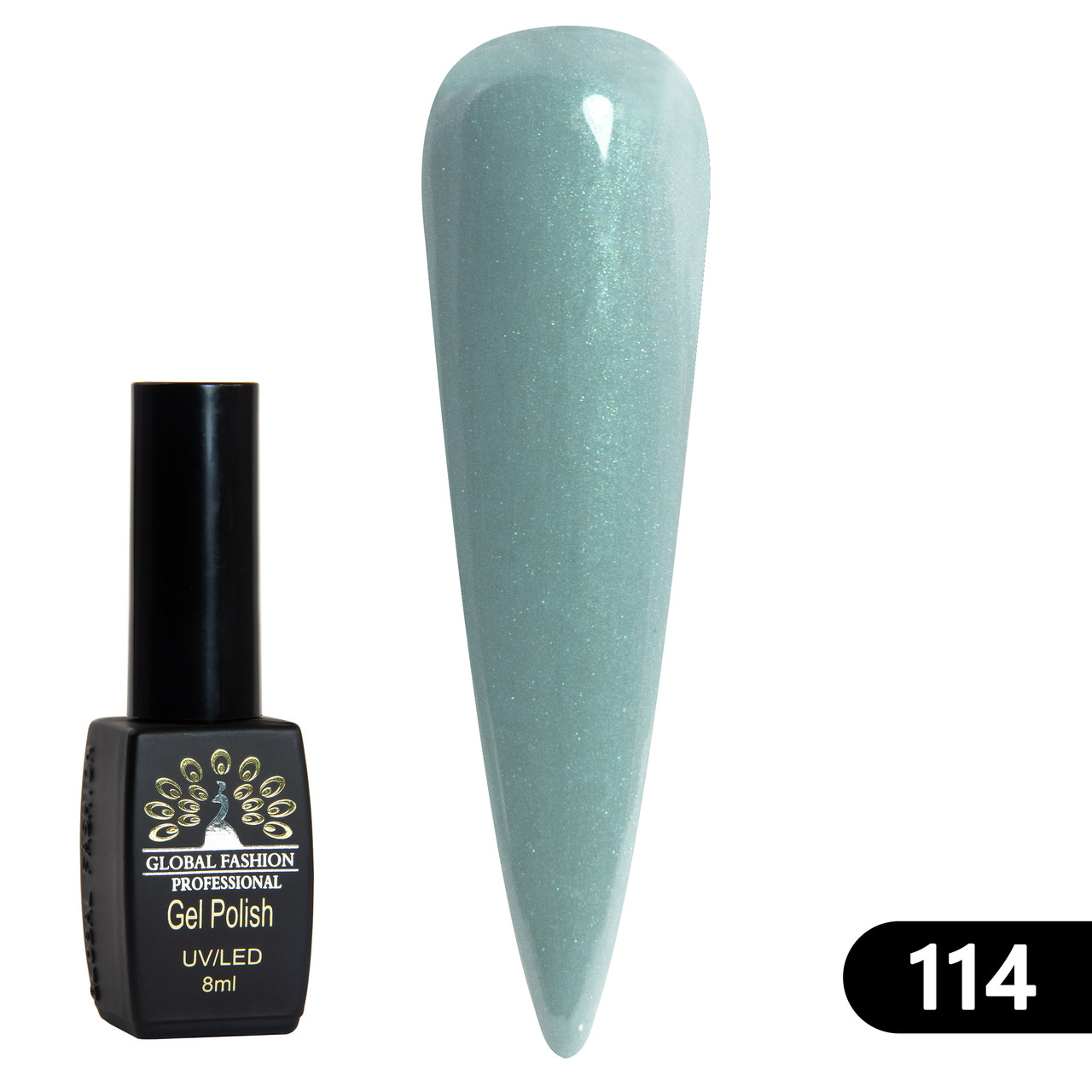Гель-лак Global Fashion BLACK ELITE 114, 8 мл