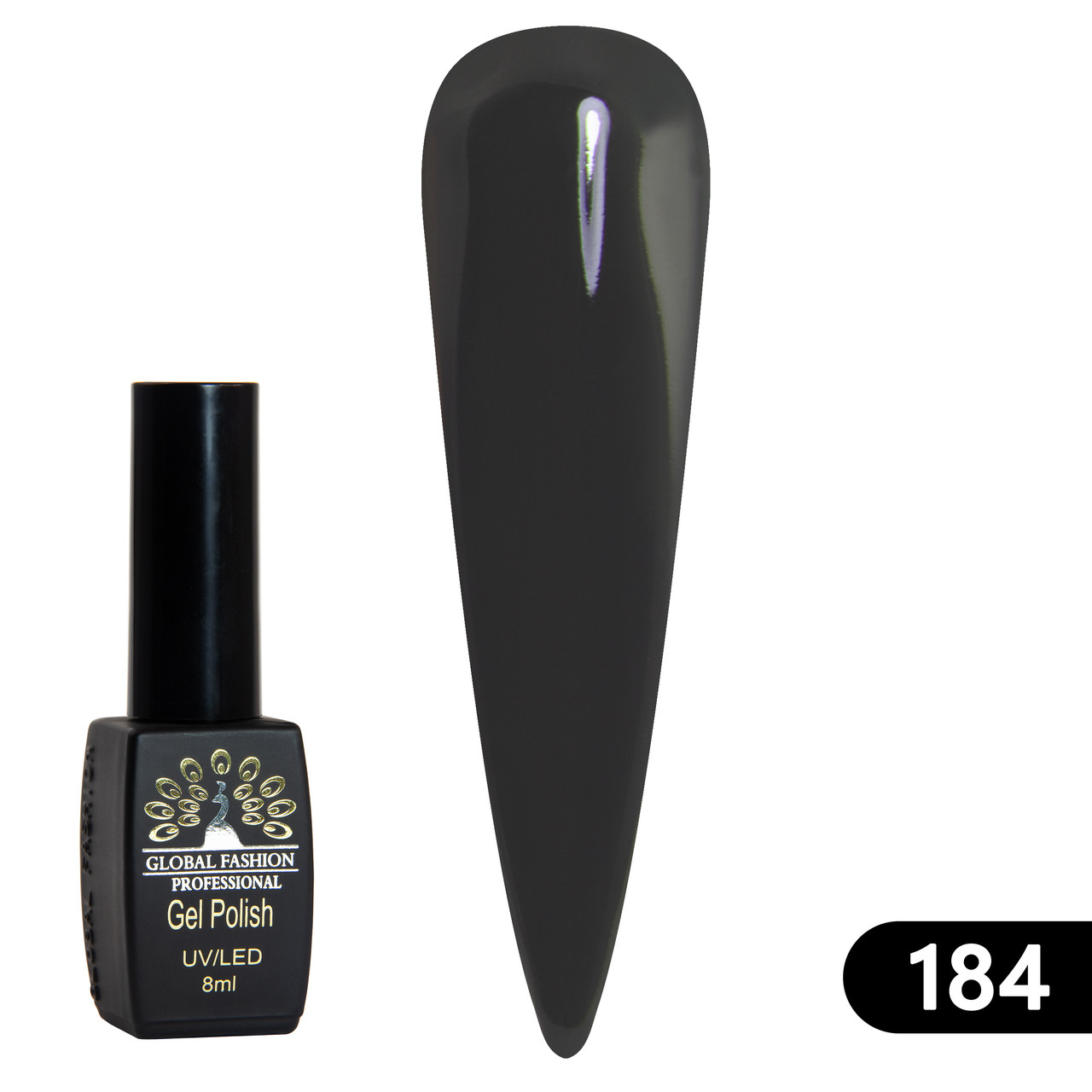 Гель-лак Global Fashion BLACK ELITE 184, 8 мл