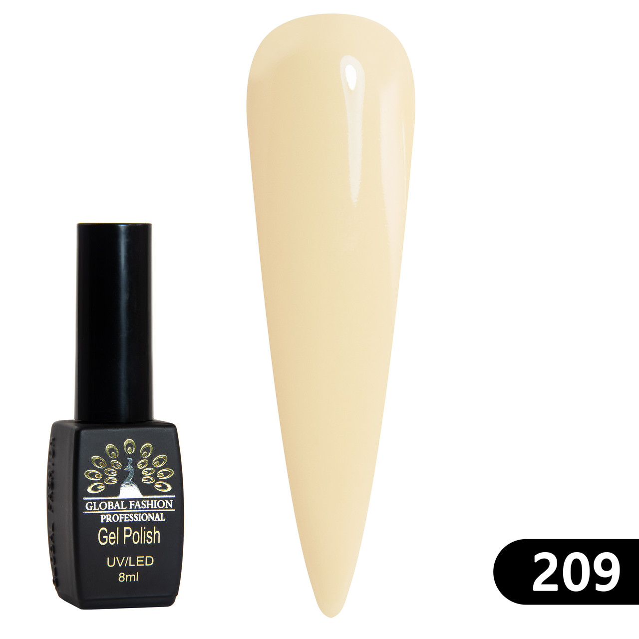 Гель-лак Global Fashion BLACK ELITE 209, 8 мл