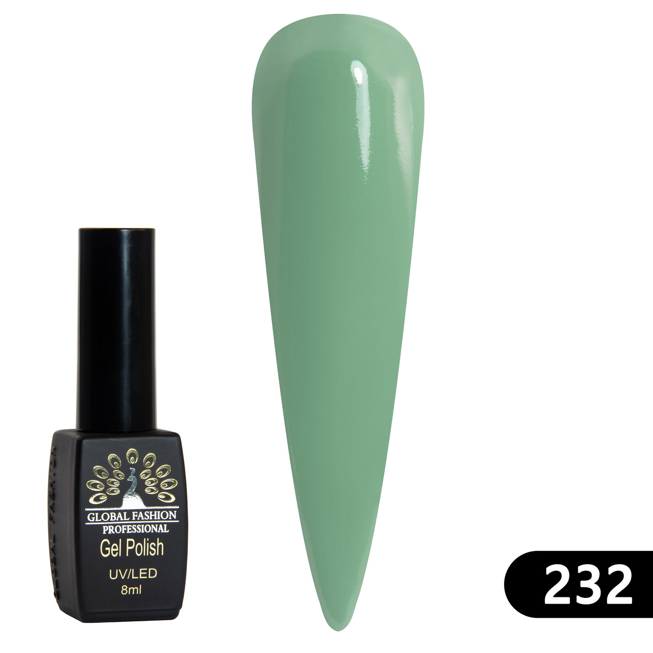 Гель-лак Global Fashion BLACK ELITE 232, 8 мл