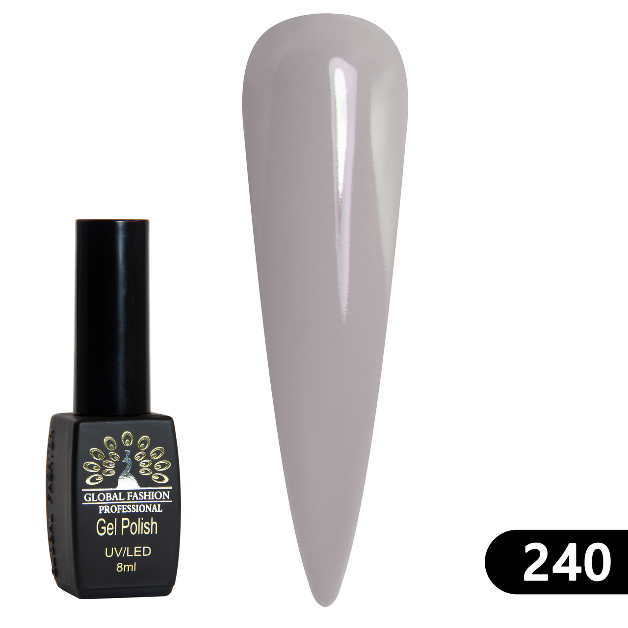 Гель-лак Global Fashion BLACK ELITE 240, 8 мл