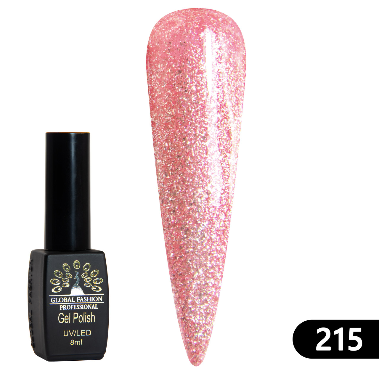 Гель-лак Global Fashion BLACK ELITE 215, 8 мл