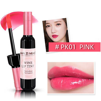 ХІТ- Корейський Тінт стійкий  кольор, НЕ помада блиск, бальзам для губ Вино PK01 рожевий рум'янець