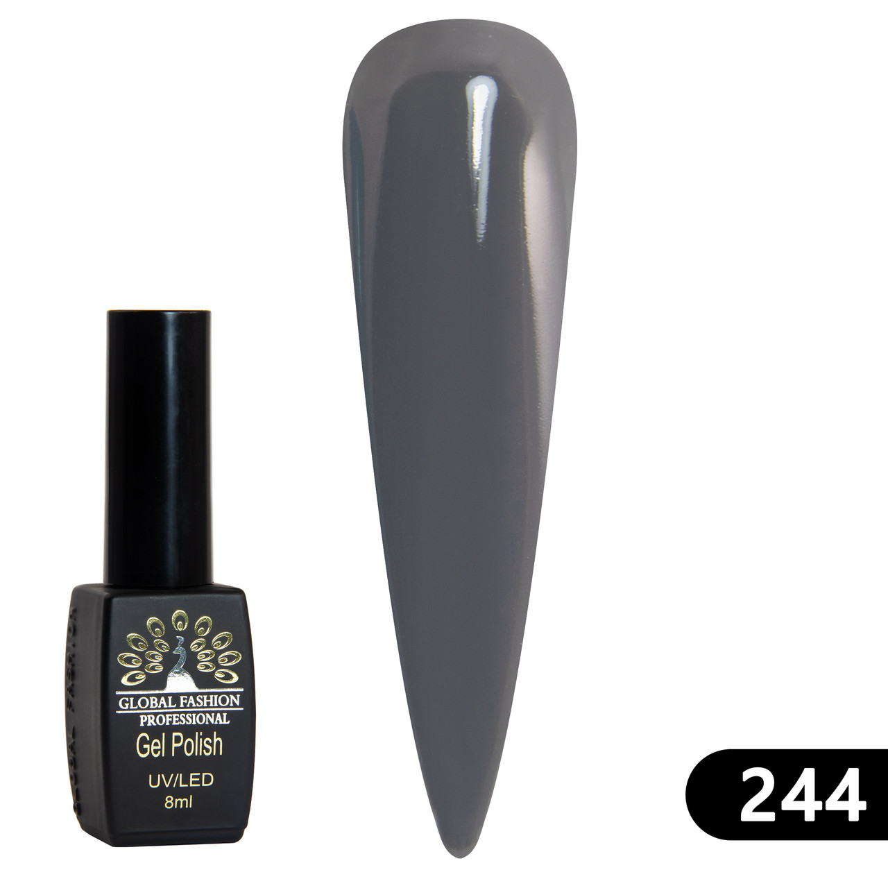 Гель-лак Global Fashion BLACK ELITE 244, 8 мл