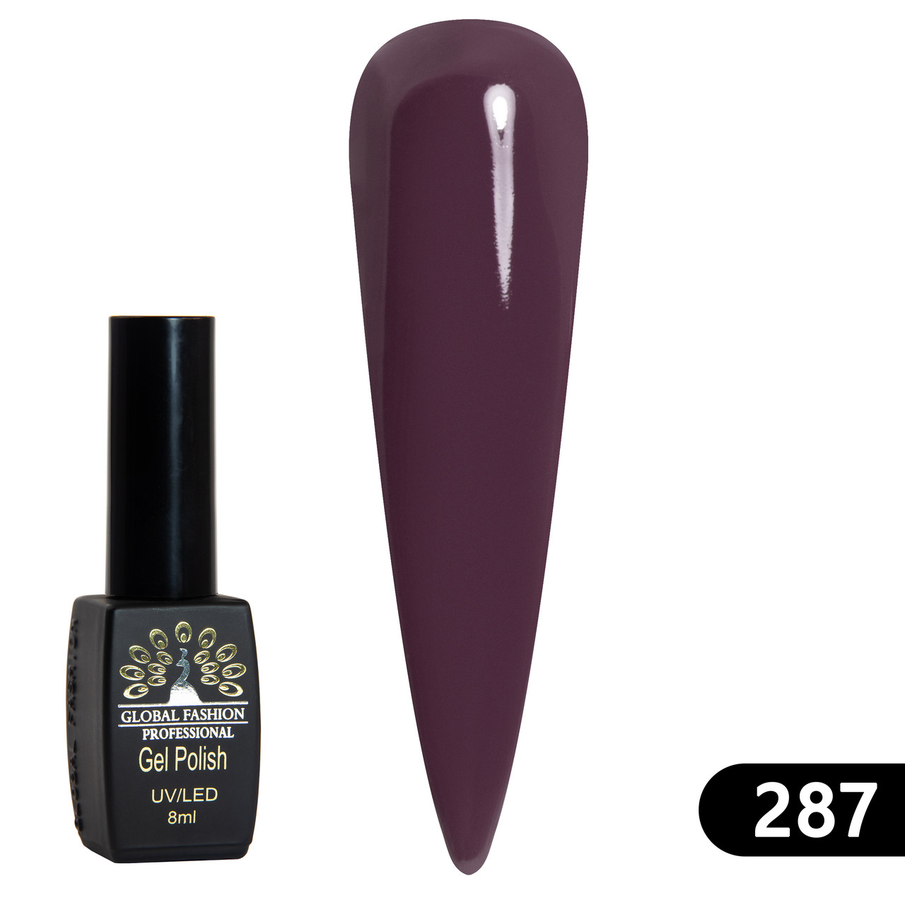 Гель-лак Global Fashion BLACK ELITE 287, 8 мл