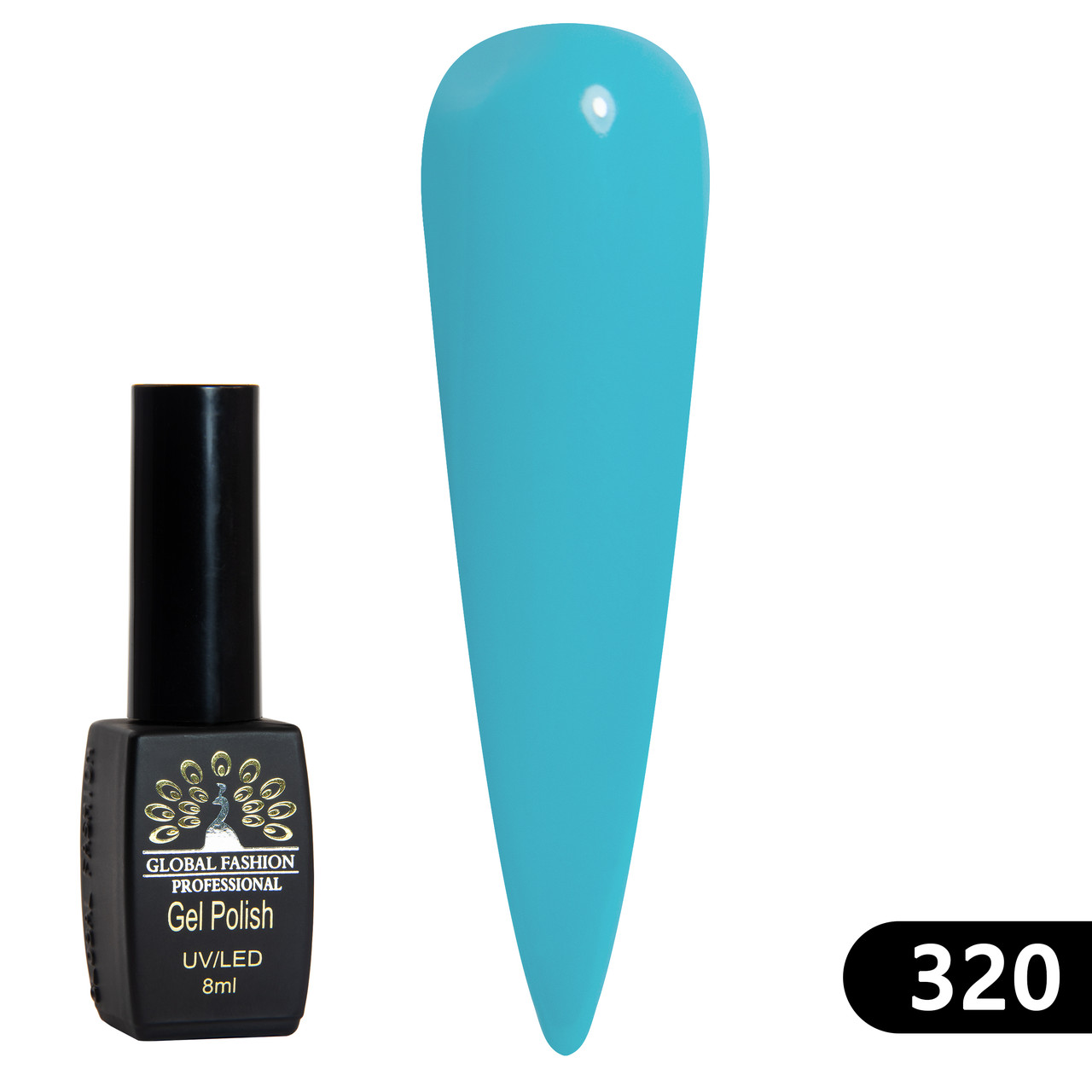 Гель-лак Global Fashion BLACK ELITE 320, 8 мл