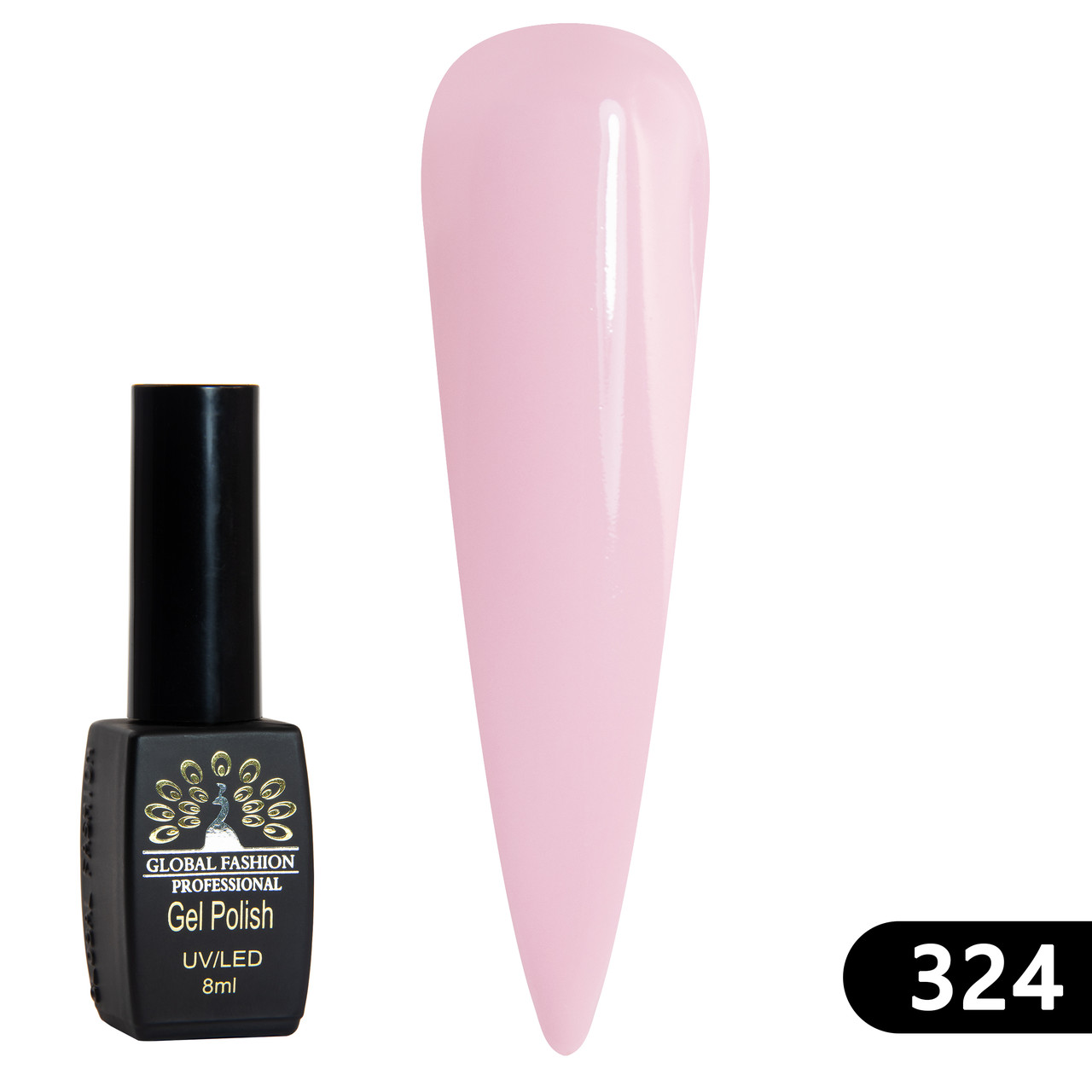 Гель-лак Global Fashion BLACK ELITE 324, 8 мл