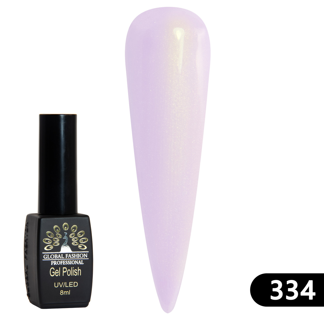 Гель-лак Global Fashion BLACK ELITE 334, 8 мл