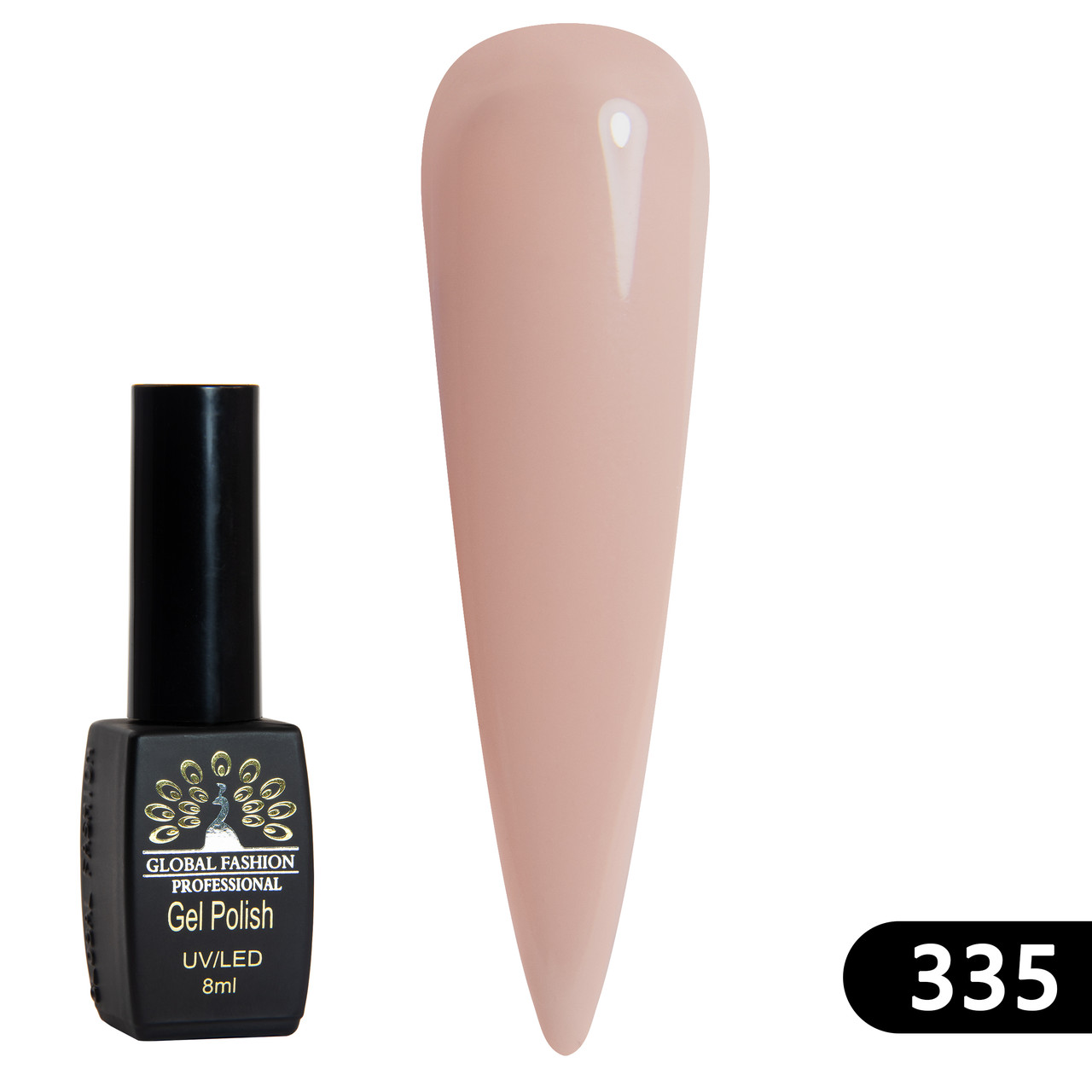 Гель-лак Global Fashion BLACK ELITE 335, 8 мл