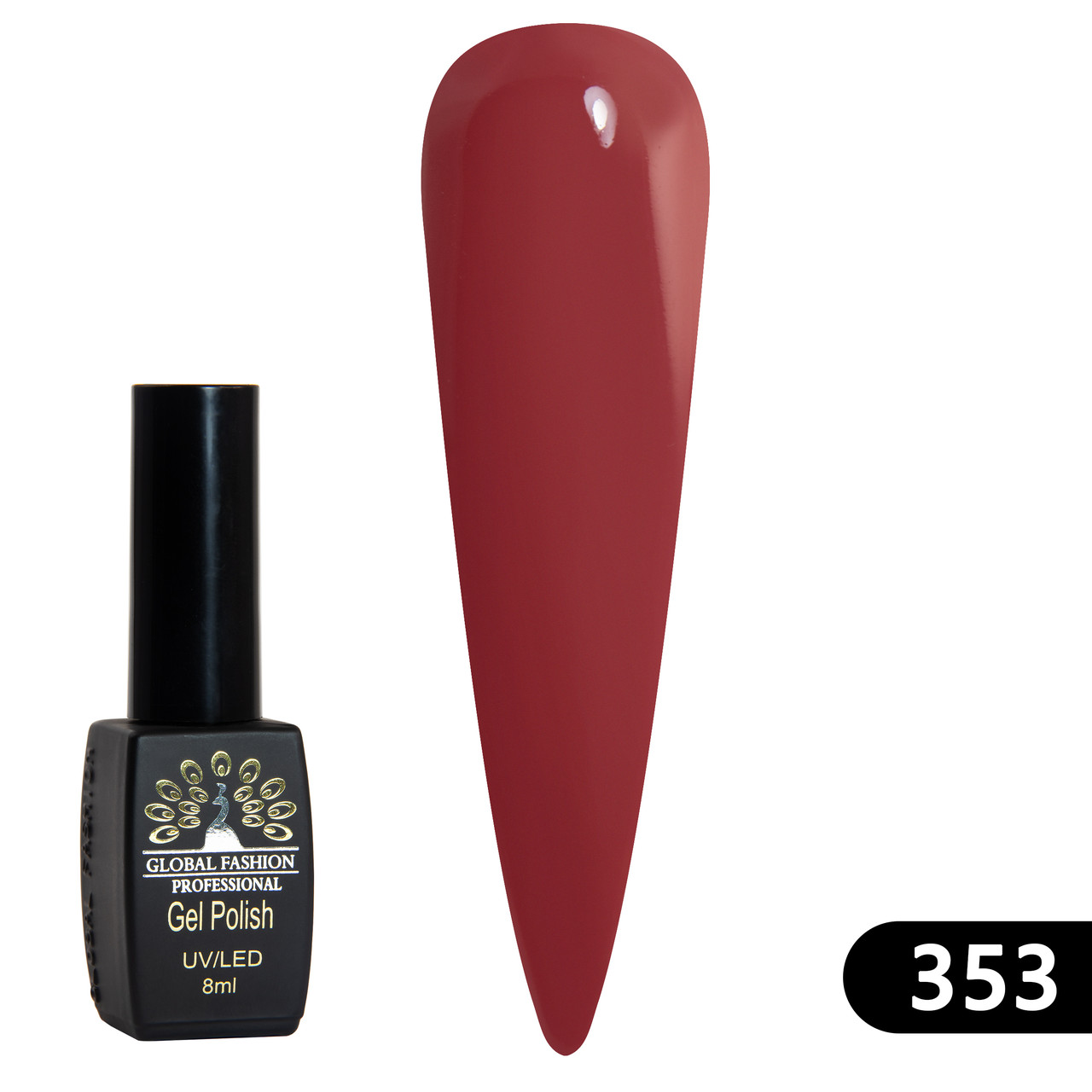 Гель-лак Global Fashion BLACK ELITE 353, 8 мл