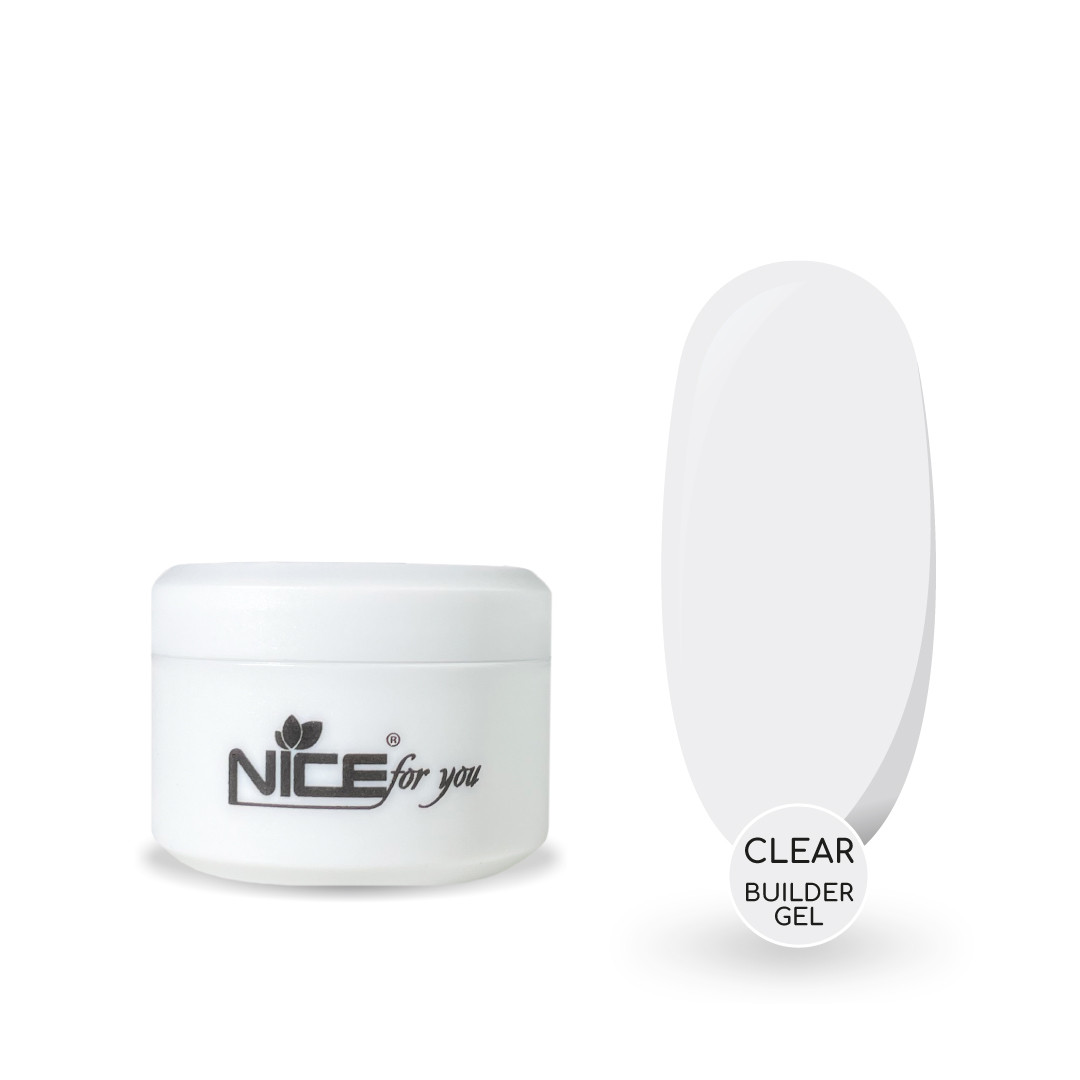 Гель для нарощування Nice for you Builder gel Clear Прозорий 15 г
