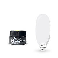 Гель для наращивания Builder gel Nice for you Clear Прозрачный 5 г