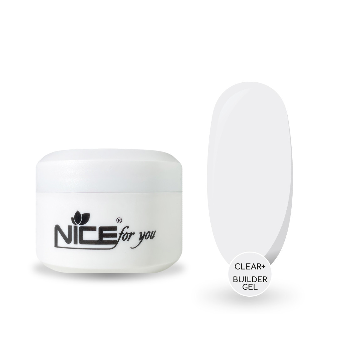 Гель для нарощування Nice for you Builder gel Clear + Прозорий 50 г