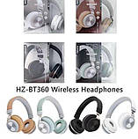 Навушники безпровідні C 57879  бездротові Bluetooth коричневого кольору , радіо, мікрофон, фото 5