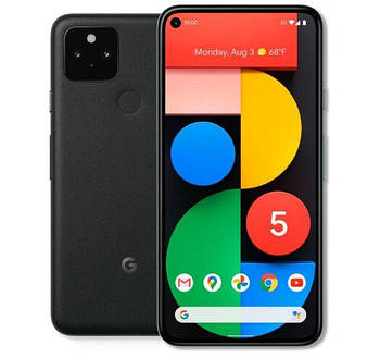 Смартфон Google Pixel 5 Just Black, 8/128 Gb, 1sim, 16+12.2/8 Мп, 6" OLED, Snapdragon 765G, 4080mAh