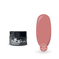 Гель для наращивания Builder gel Nice for you G-3 Rose Cloud Теплый нюд 5 г