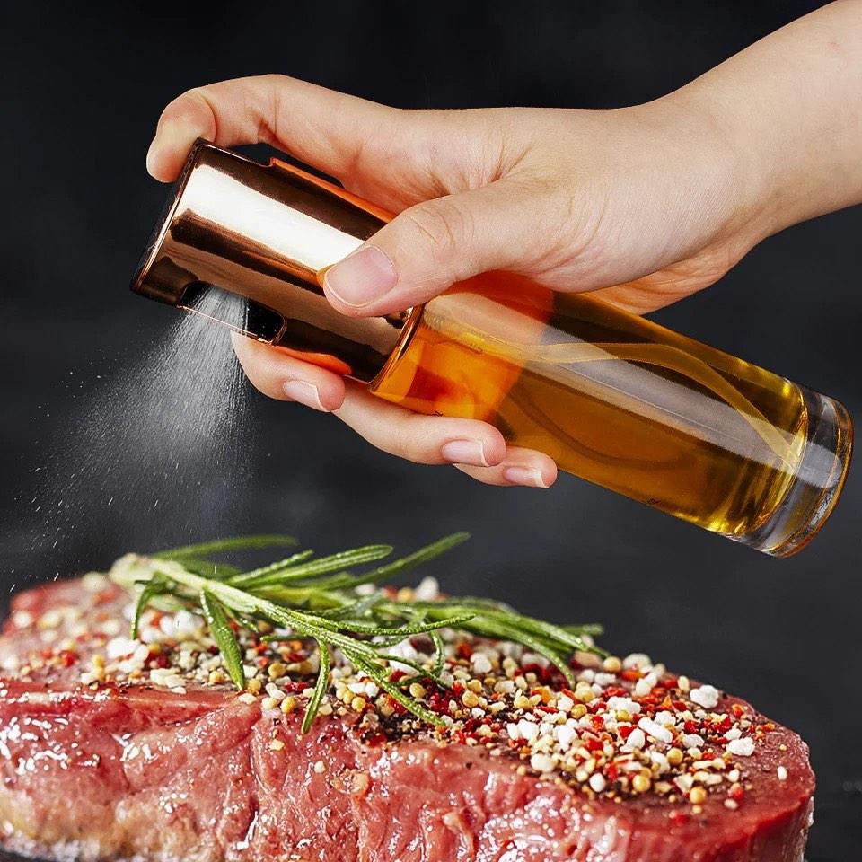 Флакон скляний з розпилювачем 100мл із бронзовим ковпачком