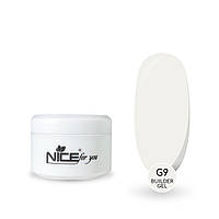 Гель для наращивания Builder gel Nice for you G-9 Ice milk Молочный 15 г