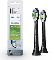 Насадки для звуковой зубной щетки Philips Sonicare W2 Optimal Black сменныe стандартные HX6062/13 чорные 2 шт