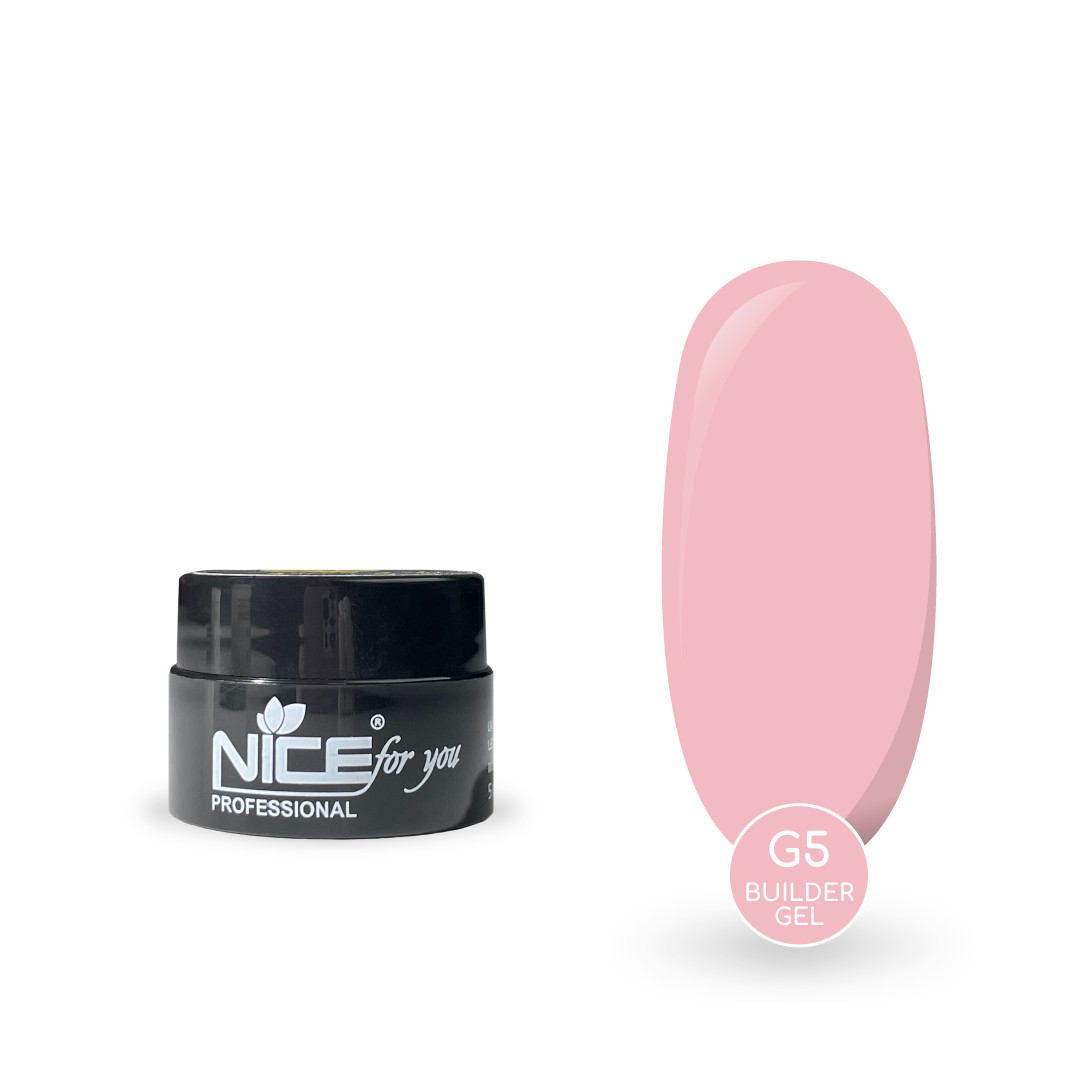 Гель для нарощування Nice for you Builder gel G-5 Ice pink Холодний рожевий 5 г