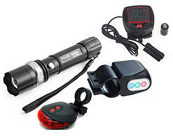 4 в 1 вело доріжка сигналізація ліхтар спідометр