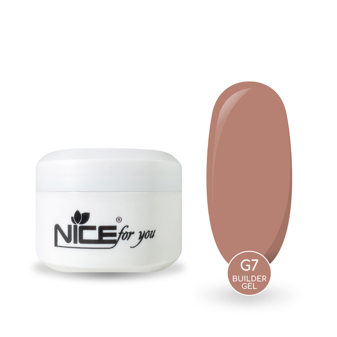 Гель для нарощування Nice for you Builder gel G-7 Mocco Кава з молоком 50 г