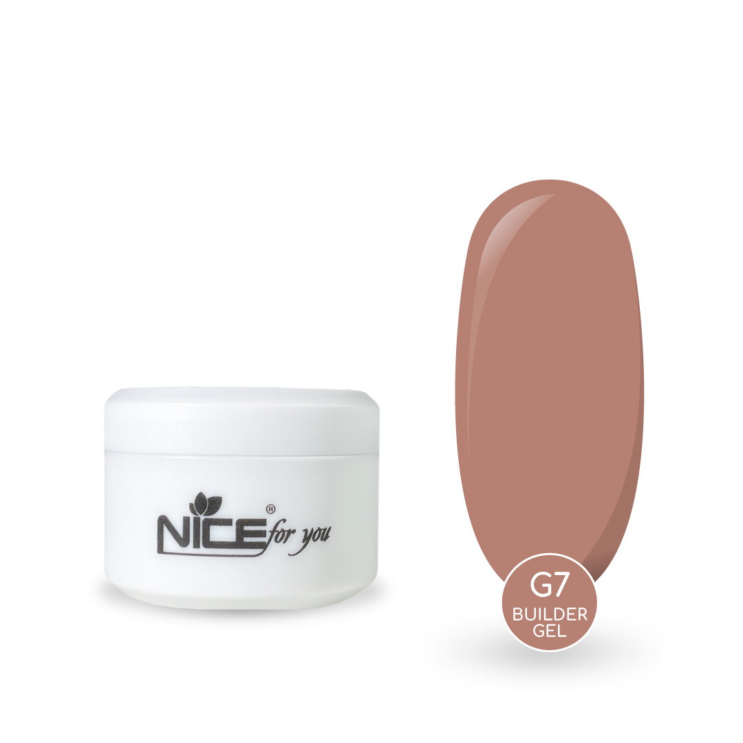 Гель для нарощування Nice for you Builder gel G-7 Mocco Кава з молоком 15 г