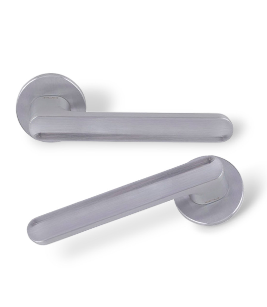 Ручка RDA Fiord матовий хром браш на двері міжкімнатні та вхідні, фото 1