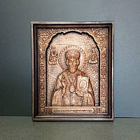 Икона Святого Николая Чудотворца, икона деревянная резная размер 260 х 217 мм