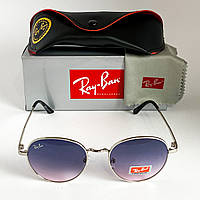 Очки Солнцезащитные Рей Бен Ray Ban Round RB3448 44 C1 Фиолетовые (Osale)