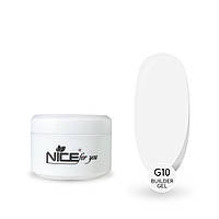 Гель для наращивания Builder gel Nice for you G10 White Белый 15 г