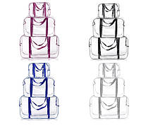 Сумка в роддом прозрачная, набор из 3х сумок для роддома разные цвета