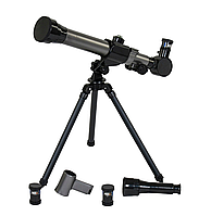 Телескоп настольный детский со штативом и увеличением 20х 30х 40х