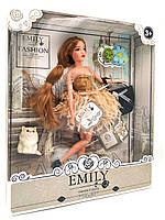 Кукла Эмили Emily Fashion Classics брюнетка в пышном платье с высокой детализацией 30см вид 9