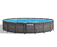 Каркасный бассейн Intex Prism Frame Pool 549 х 122 см, объем 24 311 л от 6-ти лет Дерево