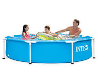 Каркасний басейн Intex Metal Frame Pool 244 х 51 см, об'єм 1 828 л від 6 років Круглий