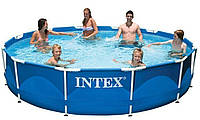 Каркасный бассейн Intex Metal Frame Pool 366 х 76 см, объем 6 503 л от 6-ти лет Круглый