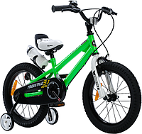 Детский велосипед с дополнительными колесами 5-6 лет 16 дюймов Royal Baby Freestyle Зеленый