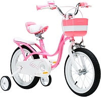 Дитячий велосипед для дівчинки 5-9 років Royal Baby Little Swan 18 дюймів Рожевий