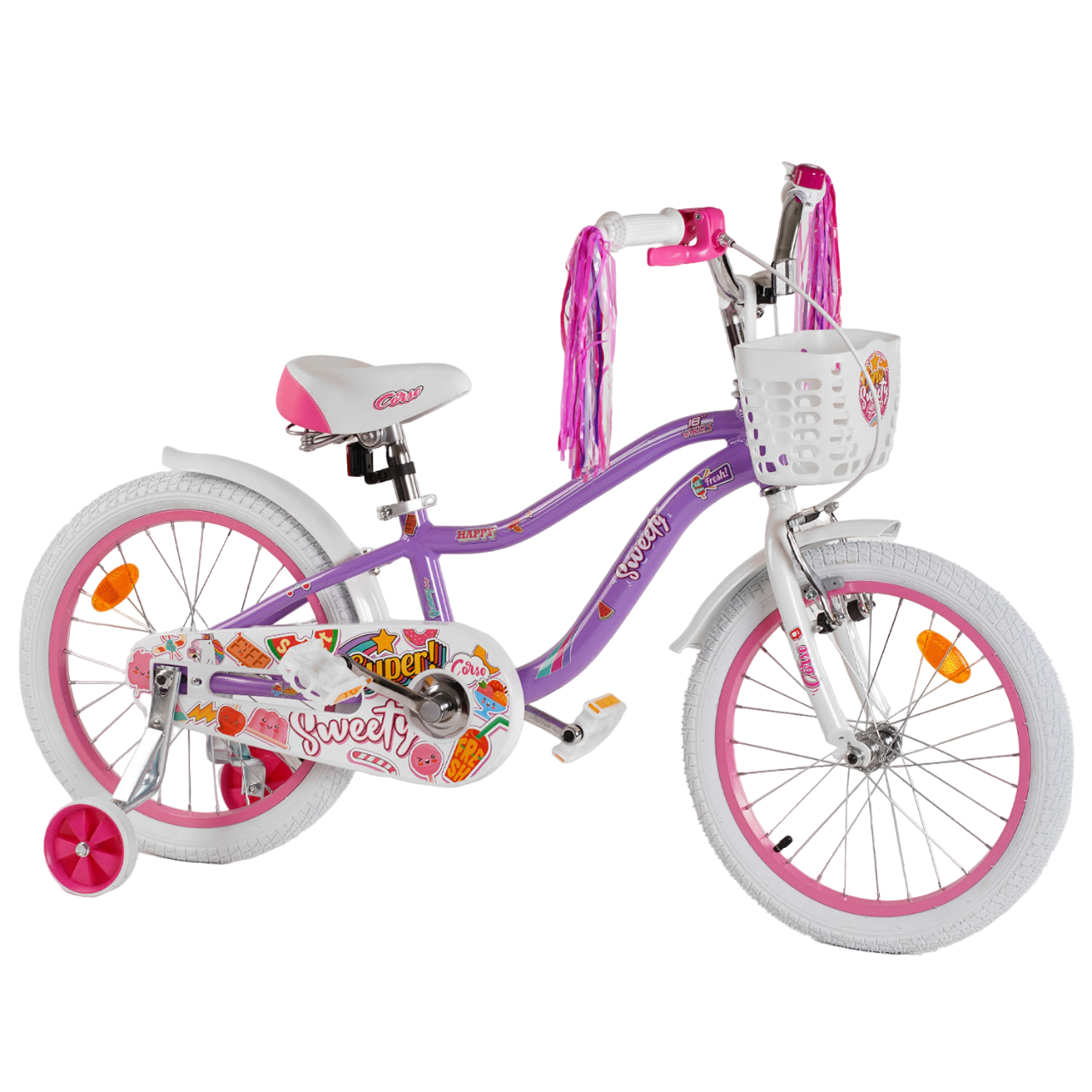 Велосипед для девочки с дополнительными колесами 5-7 лет CORSO Sweety ...